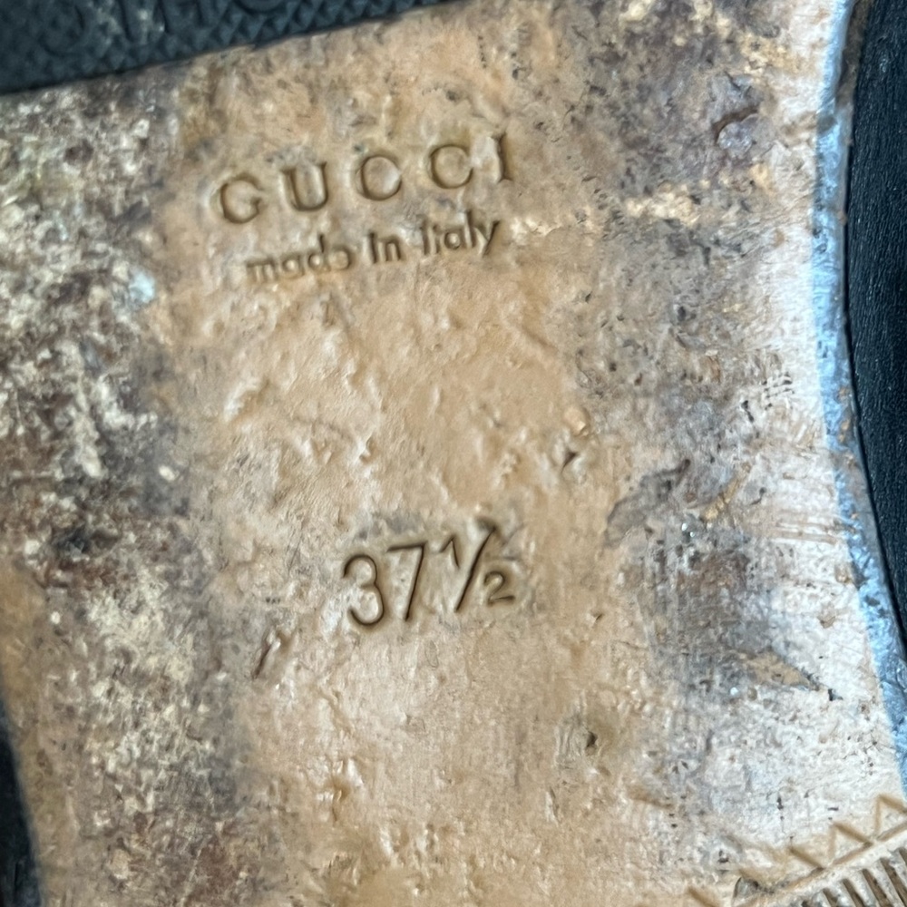 Authentic Gucci Princeton Mules Slides - Black and Gold - Picture 5 of 8